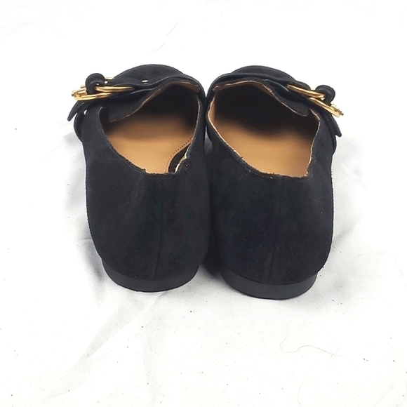 Tory Burch Marsden Black Suede Smoking Flat - Picture 8 of 10